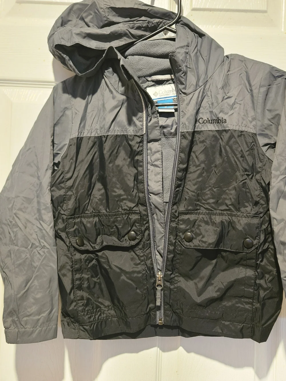 Boy's Columbia Hooded Windbreaker Size XS 4/5
